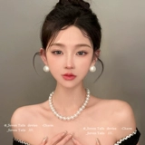 Серьги из жемчуга, клипсы, французский стиль