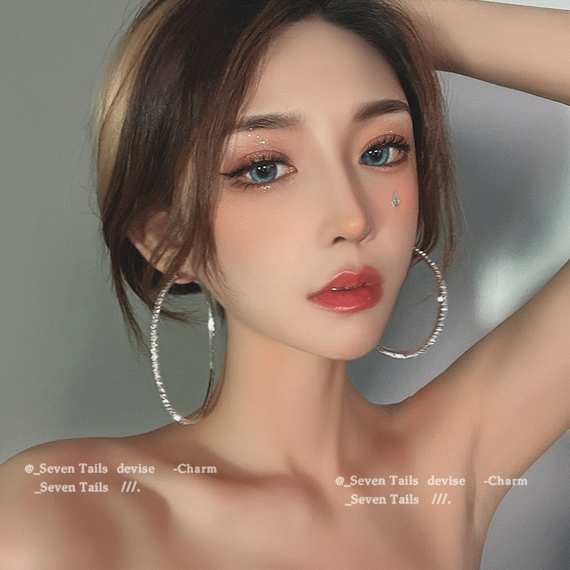 European and American wind street shoot show with big earrings female network red personality exaggerated ear crash Korean fashion ear