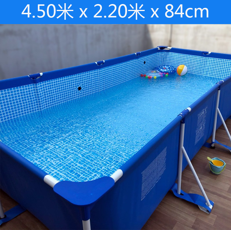 Lattice 450 * 220 * 84Cm (Standard)Super large adult Bracket Swimming Pool children household family No inflation Play pool Big child thickening outdoors pool