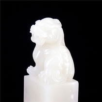 Fine polishing Changhua crystal rock sugar frozen ancient Beast button seal engraving(Shoushan Stone Bahrain Stone Qingtian Stone)