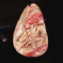 Changhua chicken bloodstone dragon pendant pendant Sweater chain necklace Zodiac dragon soft frozen natural fidelity