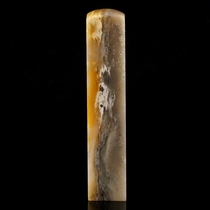 Chang Fossil seal Two-color frozen square seal Gold and stone seal carving(Crystal Shoushan Stone Qingtian Stone Bahrain Stone)