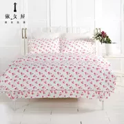 Spike Lady House Bộ đồ giường Cotton nhỏ Hoa Tấm Bốn cánh Bông Mục vụ Gió Nhỏ Công chúa Gió Nhỏ - Bộ đồ giường bốn mảnh