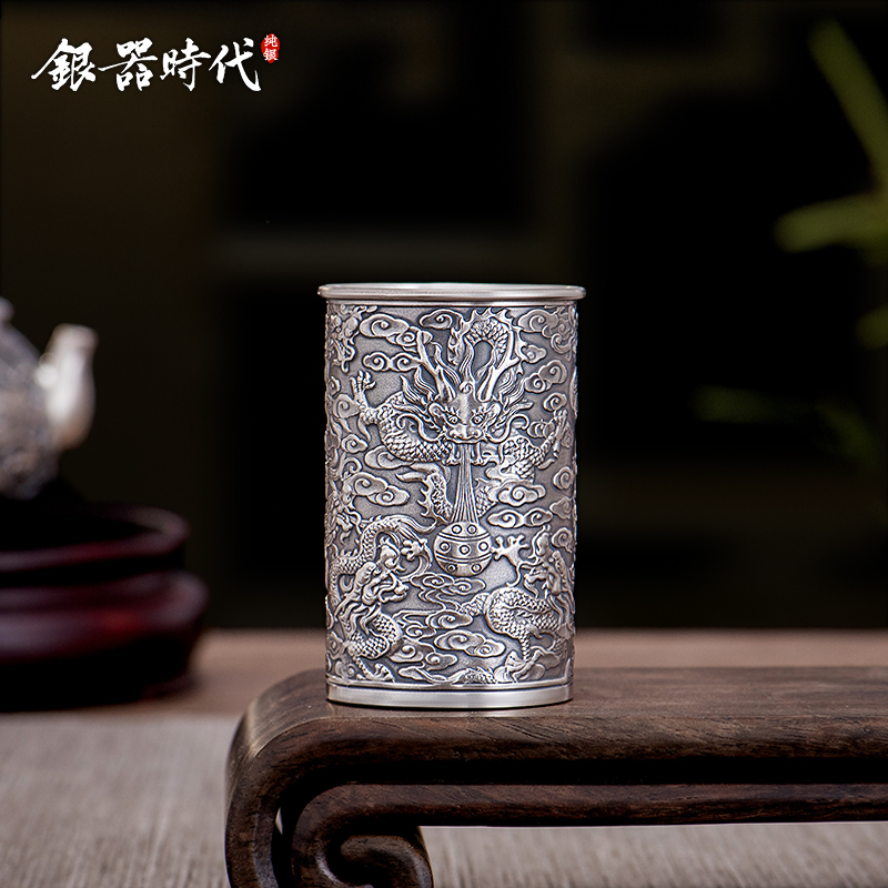 silverware era spirits glass pure silver 999 white wine glass home upscale wine furniture set clear wine single cup imitation ancient silver cup