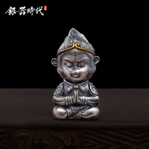 Silver Age Goku Tea Pet Sterling Silver 999 Appreciation Collection Elegant Gift Gifts High-end Tea Ceremony Accessories Ornaments