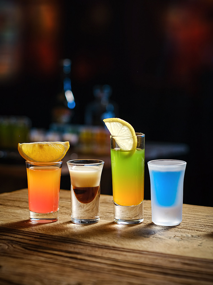 Bullet Cup, Liquor Cup, Swallow Cup, Glass Shot Glass, One-Shot Cup, Shot Glass, Bar B52 Cocktail Glass Set