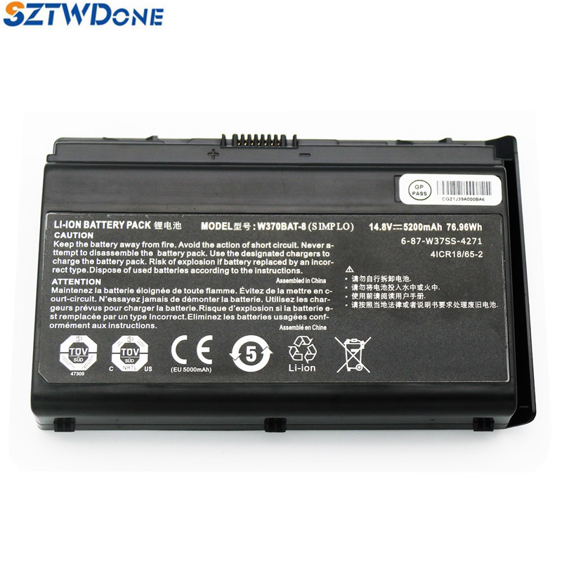 Shenzhou Shenshen K590S K650C K660E K750S W370BAT-8 W370BAT-8 W370BAT-8 laptop battery