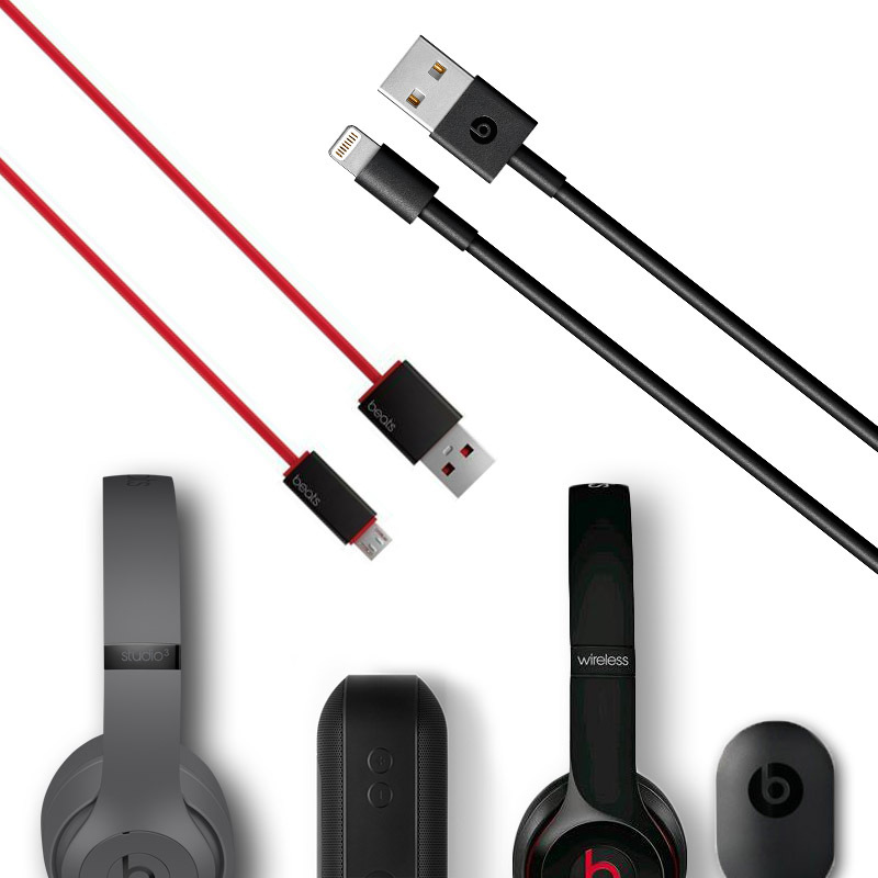 Original Beats Charging Cable Beats X Data Cable Flex Earphone Charger Pill Charging Head Storage Bag