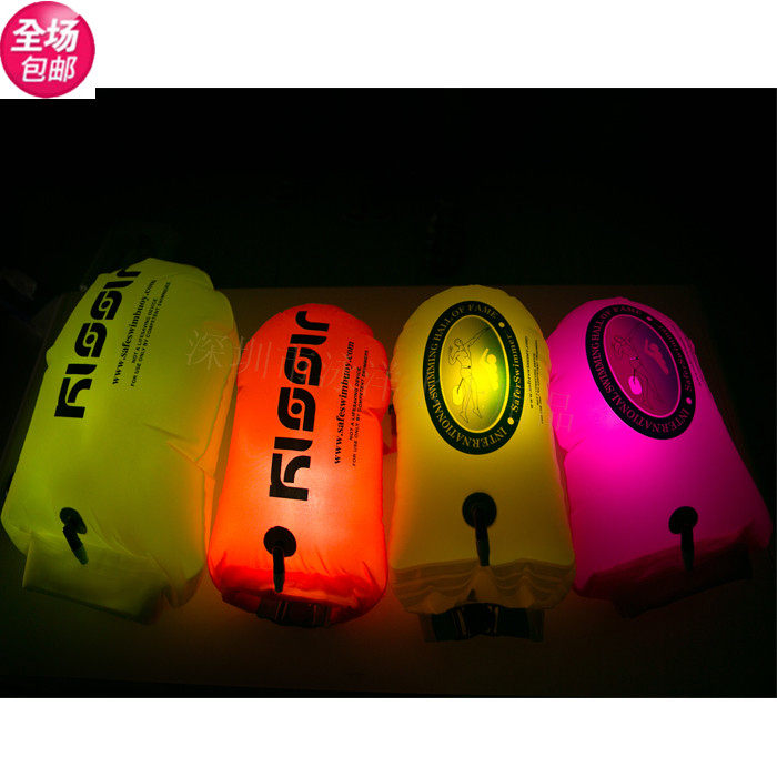 kissir swimming with fart bag swimming bag Adult storage bag plus LED waterproof light for night with safety drifted bag