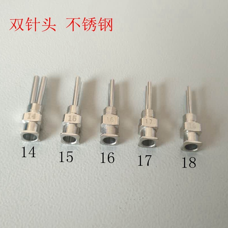 Stainless steel double tube needle hand drill tool Metal dispensing double needle suction drill Plastic drill pen