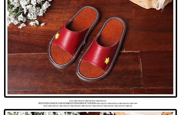 Pantoufles enfants en cuir MISS pour été - semelle tendon - Ref 986043 Image 21