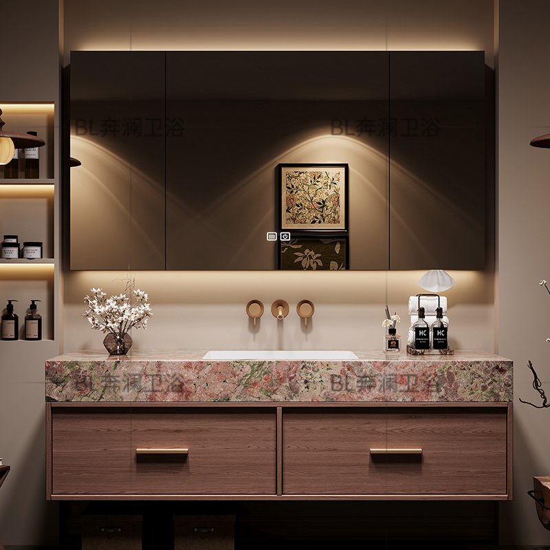 Four-Season Pink Green Slate Ceramic Seamless Integrated Basin Bathroom Cabinet Combination Washbasin Bathroom Sink Four-Season Pink Green Slate Ceramic Seamless Integrated Basin Bathroom Cabinet Combination Washbasin Bathroom Sink