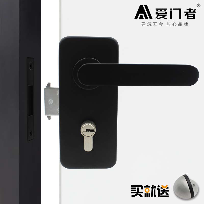 Glass door lock with model Office high partition door glass lock pull door lock bore glass door lock black lock