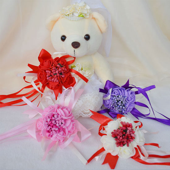 Marriage Celebration Items Han Style Sisters Group Bracelet Bridal Bridal Bridesmaid Group Wrist Flowers Children Perform Handflowers