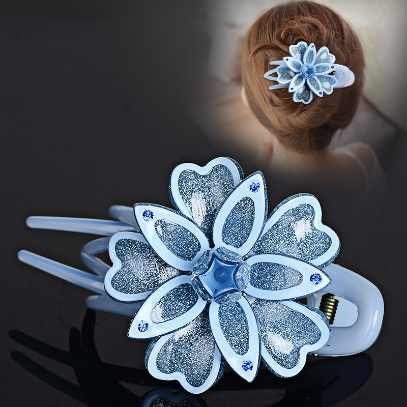 Mom Hairpin Clip Elegant Grip Clip Duckbill Clip South Korea Water Drill Disc Hair Adult Hair Accessories Big Head Accessories Woman Hair Clip Ornament