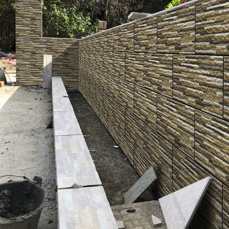 Villa exterior wall brick 300600 imitation water stone cultural stone tile American balcony Outdoor courtyard wall antifreeze brick