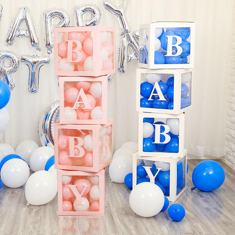 Wedding layout scene net red transparent box LOVE confession balloon BABY baby birthday party decoration surprise