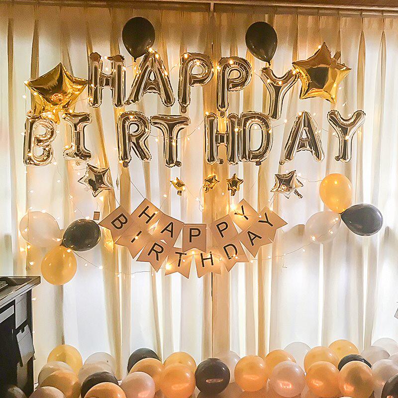 Birthday Party Party Balloon Girl Boys Surprise Scene Decoration Background Wall Balloon Boyfriend Layout Supplies