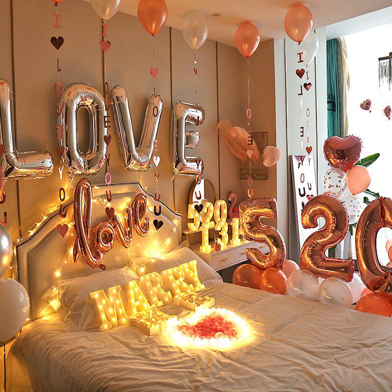 Proposed creative balloon net red in room interior decoration lightsSurprise romantic watch