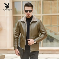 Áo khoác da nam Playboy 30-40 lông một chiếc phù hợp cho nam trung niên 50 tuổi mặc áo áo phao lông vũ nam