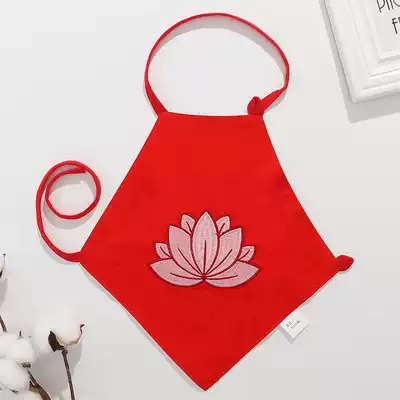 Which is the world of the Lotus children's clothes with the same belly red embroidered baby baby pocket