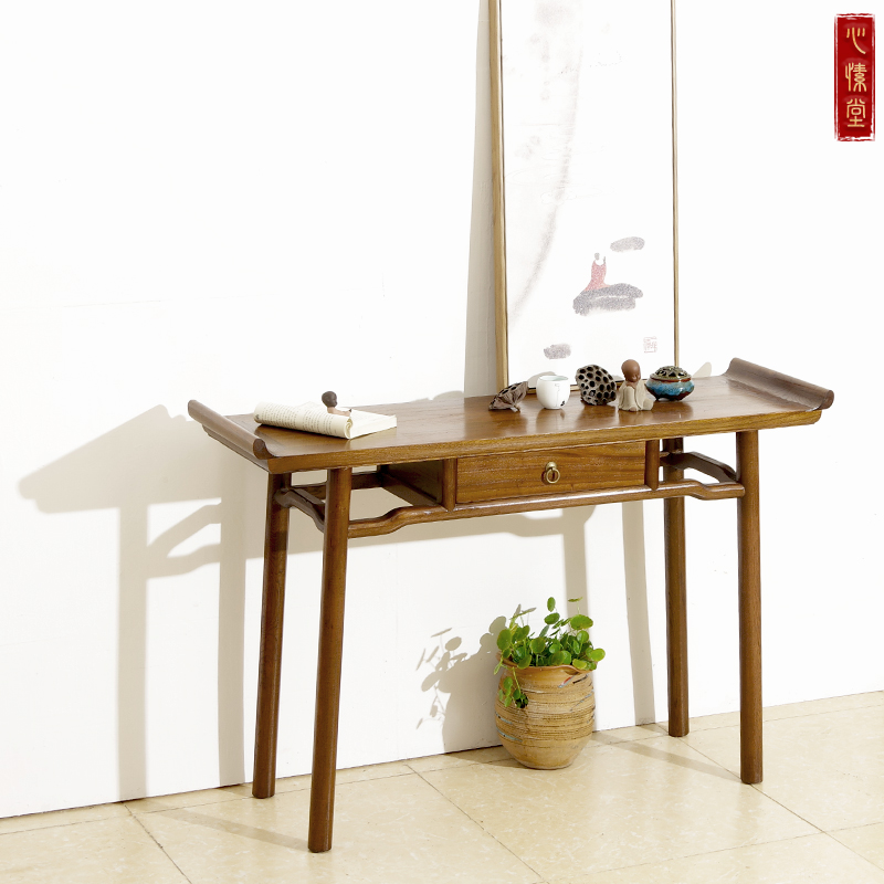 Chinese Articles Mentoring for Table Elm Rope Shengtai Zen Limit to Short Customization of Fotai Zhongdong Solid Wood