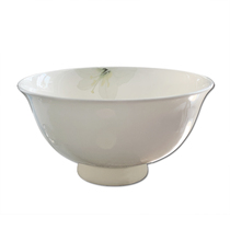 45% Bone Powder Bone China (6 clothes) Fresh Chinese rice bowls 4 5 inches square bowl High foot bowl glazed on top