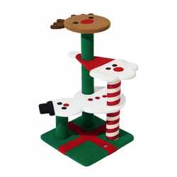 Not Card Christmas Series Cat Climbing Rack Cat Nest Cat Tree Integrated Cat Grinding Claw Toy Climbing Column Cat Tree Cat Scratching Board