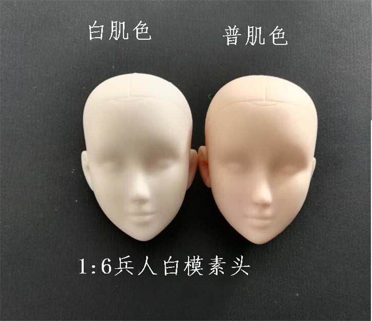 1 6 soldiers female head sculpted nude makeup head carving painting sketching white film female head carving suitable for female coated gluon body