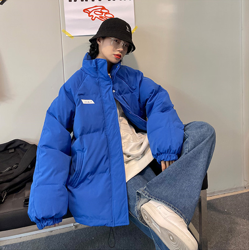 Down Cotton Clothing Woman Klein Blue 2022 Winter Student Coat Design