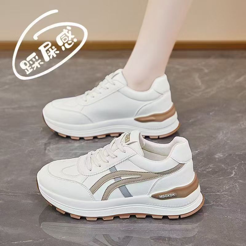 Women's Sneakers for Spring and Autumn, New Versatile Casual Student Lightweight Running White Shoes That Make Feet Look Smaller, Women's Dad Shoes
