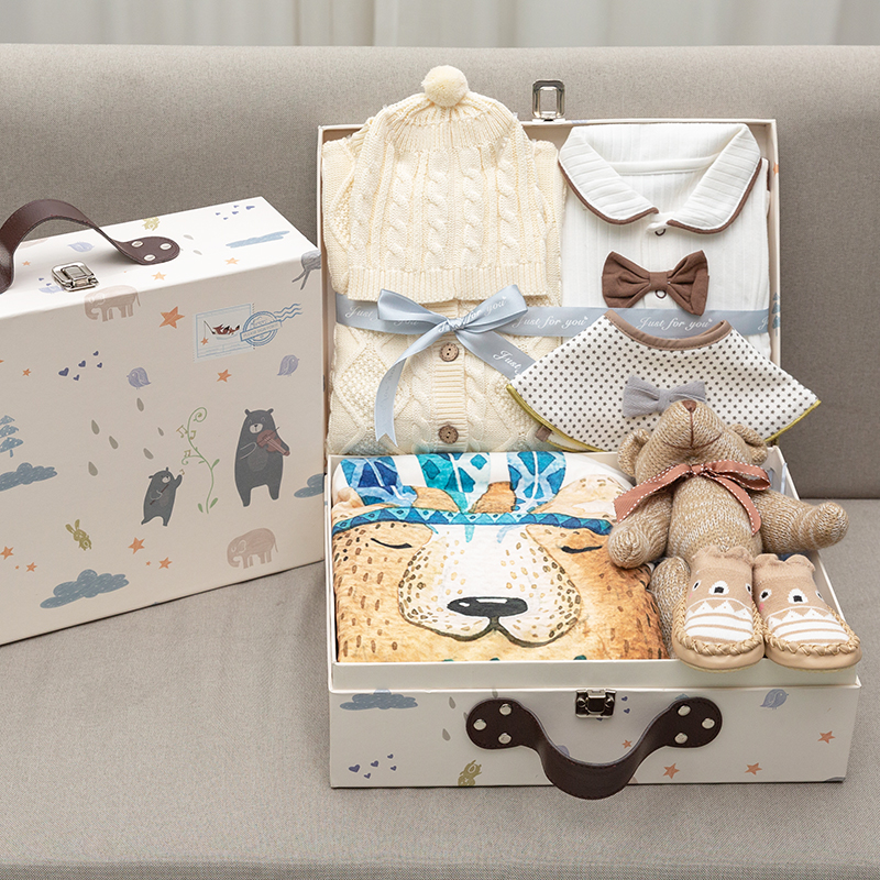 Baby Gift Box Suit Newborn Supplies 100 Days A Child Full Moon Gifts Gifts Upscale Men And Women A Full Moon Gift
