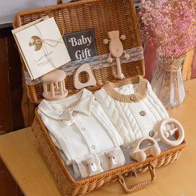 Newborn baby clothes gift box set group spring and autumn newborn baby gift supplies gift gift high-end meeting gift