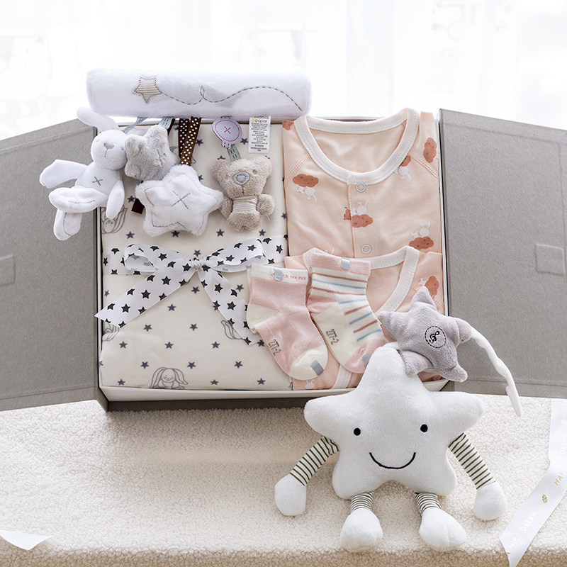 Newborn baby full moon gift box Baby birth gift High-grade newborn baby clothes gift box set Autumn