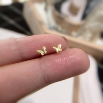 JASMINE * S925 STERLING silver * SMALL butterfly LOVE GOLD STUD earrings CUTE simple MINI EAR bone nails