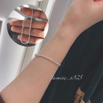 S925 sterling silver imported flash fragments design bracelet blingbling dazzling hand string cold wind niche