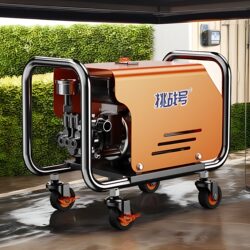 Factory New Model Household High-Pressure Car Washer with Steel Frame and Wheels, Convenient for Car Washing, Commercial High-Power Cleaning Machine