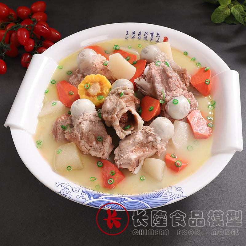 Simulation cylinder bone soup model food food model can be customized simulation cylinder bone soup fake vegetable model mold model