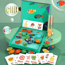 Fishing childrens toys puzzle 2-3-year-old 1 baby 4 weeks and half early teaching magnetic girl mentally moving brain boy