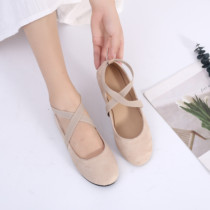 Fairy style Baotou sandals women 2021 summer new single shoes a pedal Bean shoes women wild Mary Jane shoes