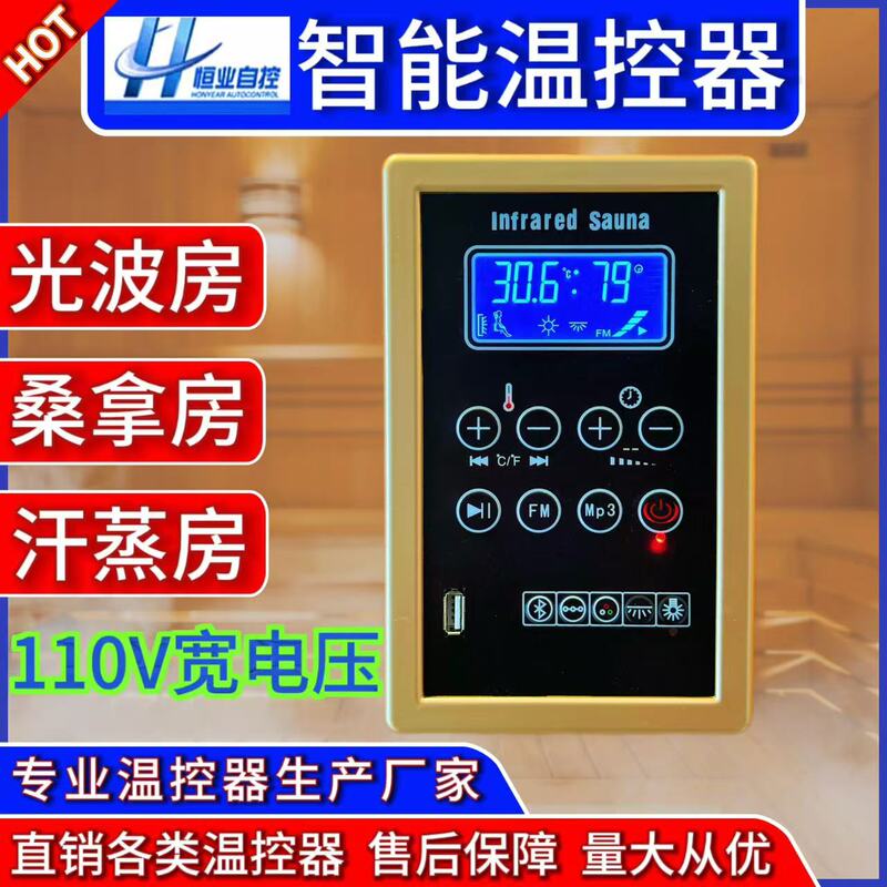 Lcd Screen Sauna Room Thermostat Steam Room Health Energy Capsule Controller High Power 100~240V Plug-In Type