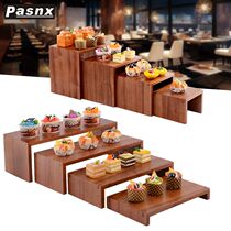 Buffet dessert table decoration display stand Afternoon tea cake dessert rack Wooden cold dinner party set tea break table