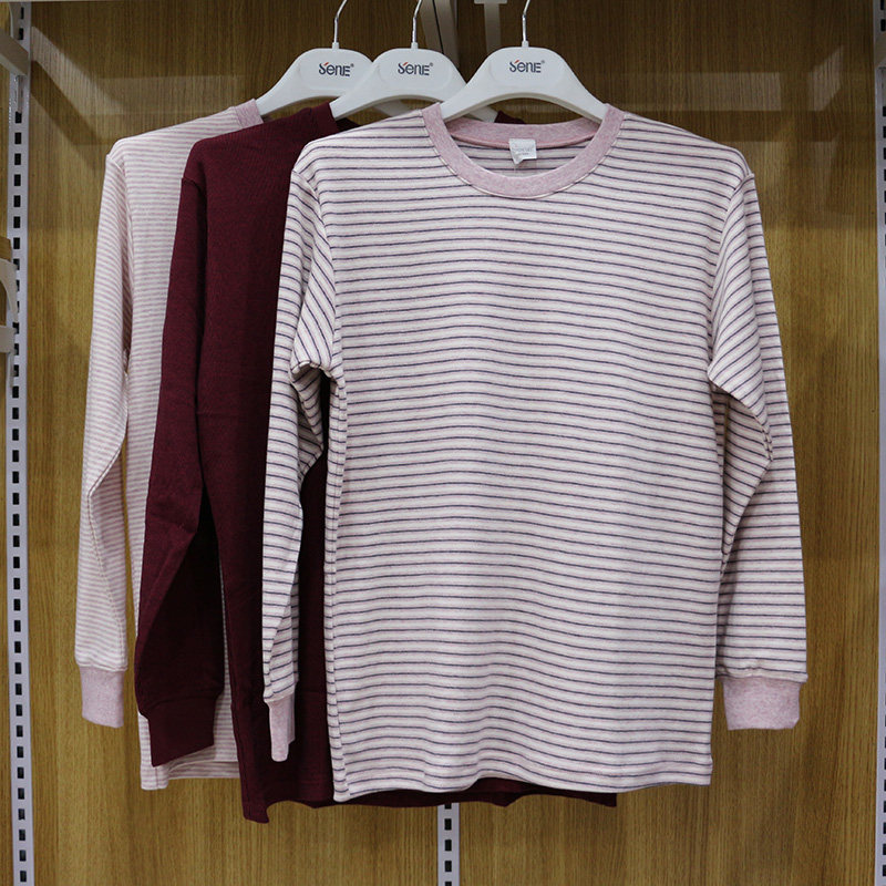 Sengoose Lady Autumn Clothing Middle Aged Loose Beating Bottom Autumn Winter Warm Long Sleeve Thin section All cotton female 28400