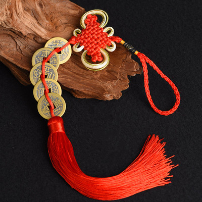 五帝钱真品开光镇宅招财旺财开口纯铜葫芦风水摆件门对门化解挂件