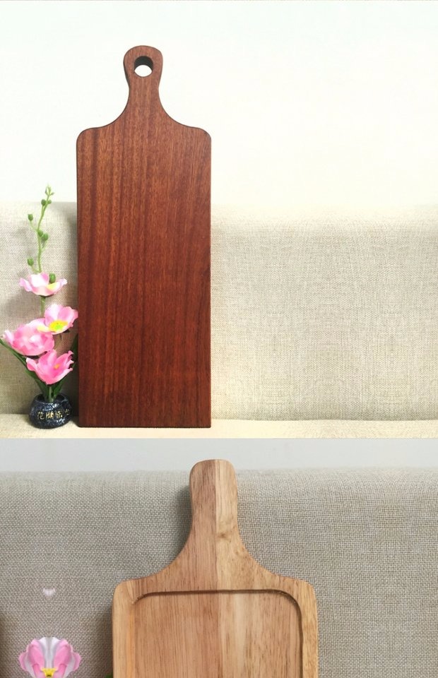 Oak Pizza Tấm Pizza Hình chữ nhật Pizza Saucer Bánh mì Tấm Steak Steak Tấm Groove Pizza Khay - Tấm khay trà gỗ giá rẻ