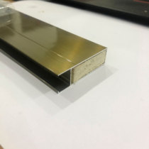 Single-sided slot large frame tile cabinet aluminum brick stove tile cabinet aluminum alloy card slot champagne color U-shaped slot column