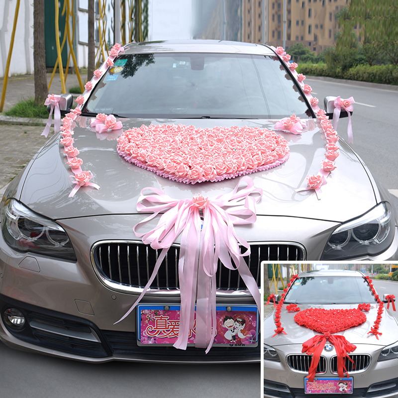 Wedding car decoration set car flower floats floats wedding