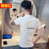 Social small group Short sleeves T-shirt Mens 2020 Summer Trend mental tennis Red Card Handsome Polo Shirt Compassionate