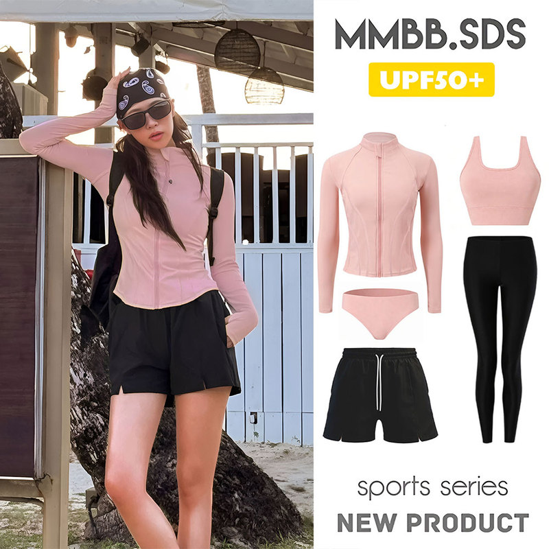 2016 Korean Swimsuit for Women, New Long-Sleeved Sun-Protective Sports Swimsuit, Two-Piece Slimming Sun-Protective Quick-Drying Surfing and Diving Suit