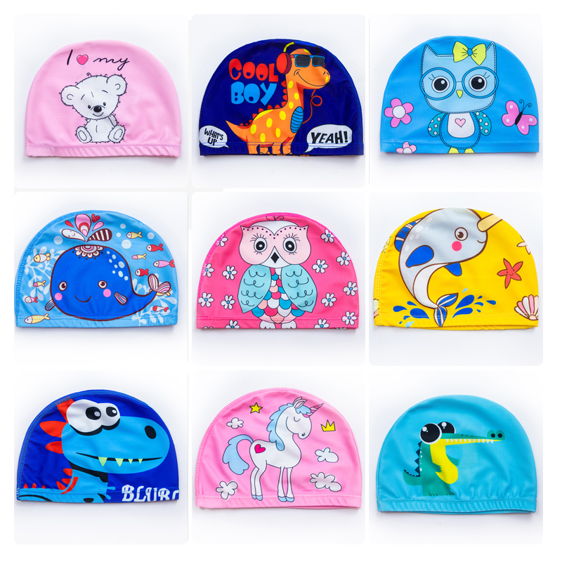 Children's swimming hat boy's baby cute burqatong doesn't lehead swimming gear 2-10 years old